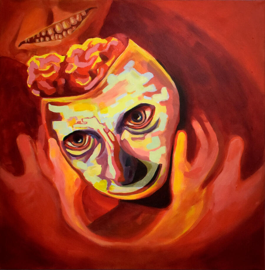 I Am Mutable! Acrylic on canvas, 30" x 30.” April 2024.