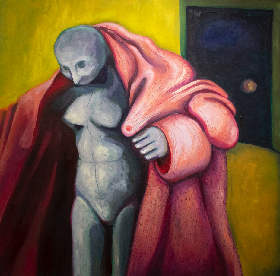 My Coat Oil on canvas, 30&quot; x 30.” November 2023.
