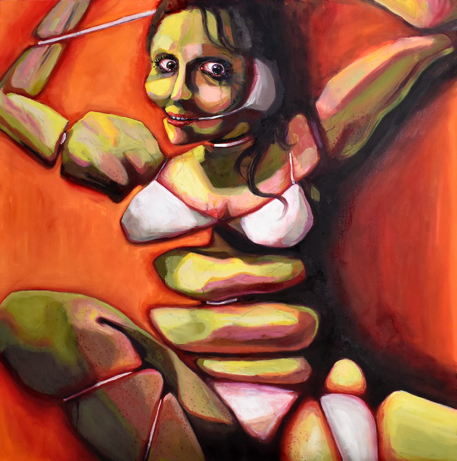 The Confines Oil on canvas, 30&quot; x 30.” October 2023.