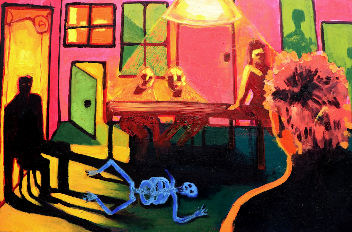 Creaturous Oil on wooden panel. February 2023.