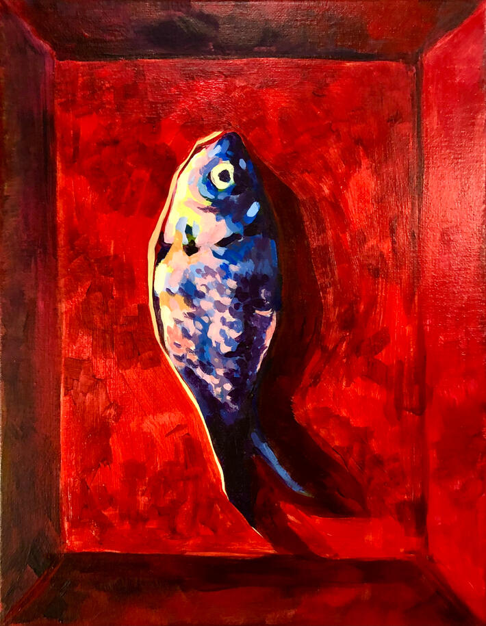 Funeral Acrylic on 11” x 14” canvas. August 2025.