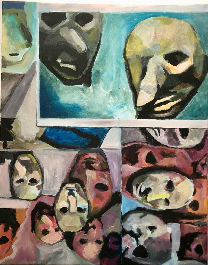 mask collage study